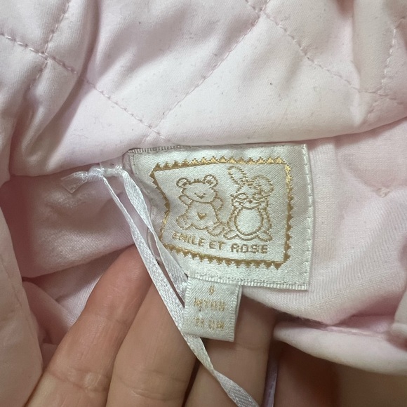 Emilie et Rose quilted pink barn jacket | 9mo. | new with tags - Picture 2 of 7